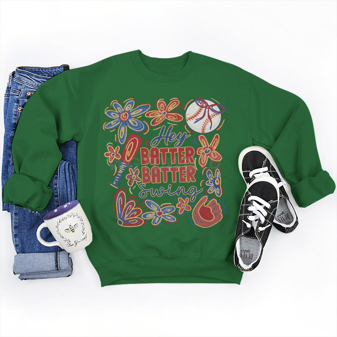 Sweatshirt pour femmes avec motif de baseball créatif et coupe décontractée