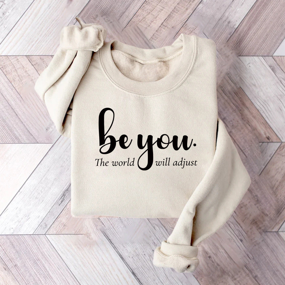 Sweatshirt pour femmes avec motif inspirant et message motivant