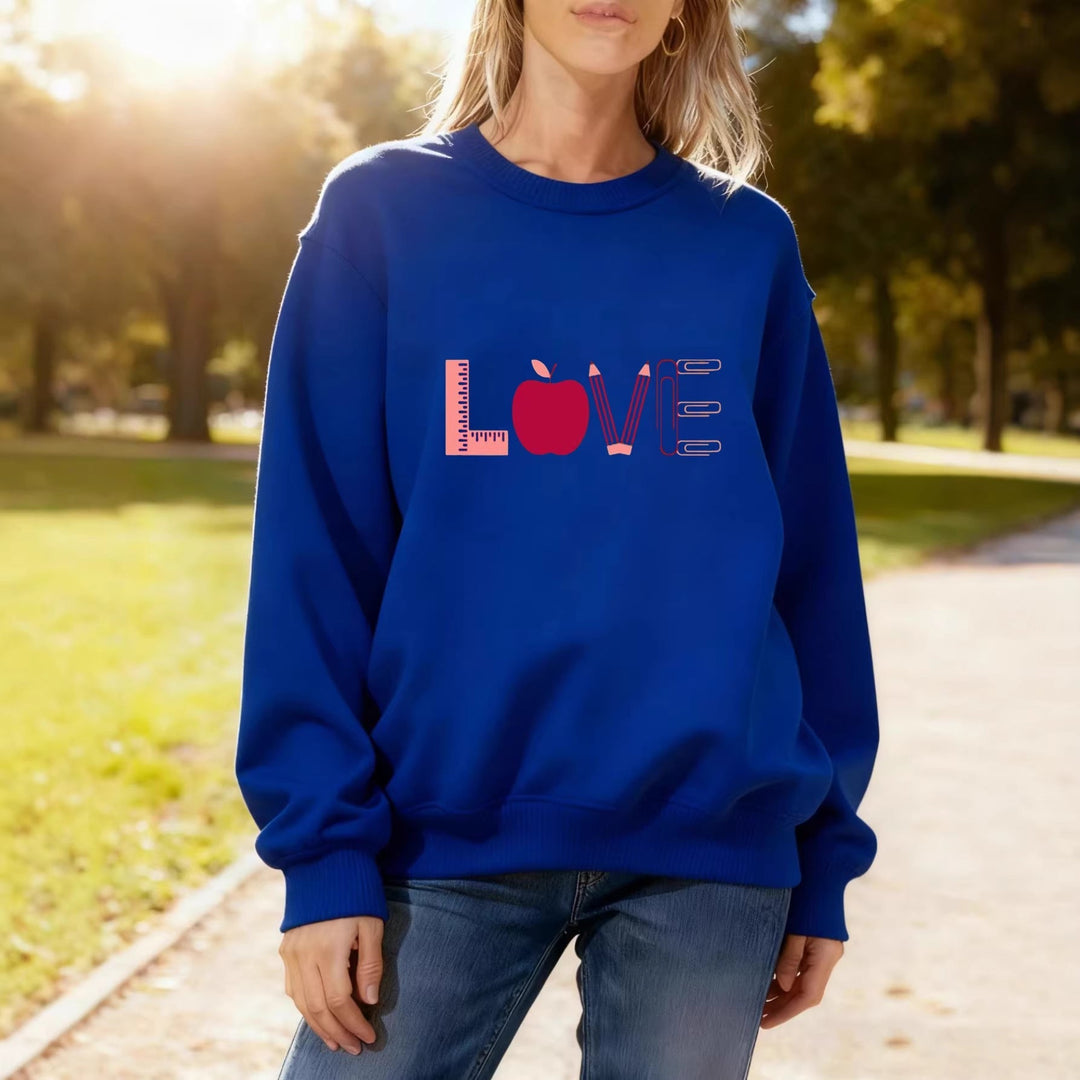 Sweat-shirt pour femmes avec un motif Love créatif