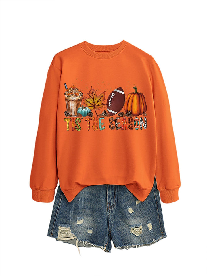 Sweatshirt pour femmes avec motif automnal et coupe décontractée