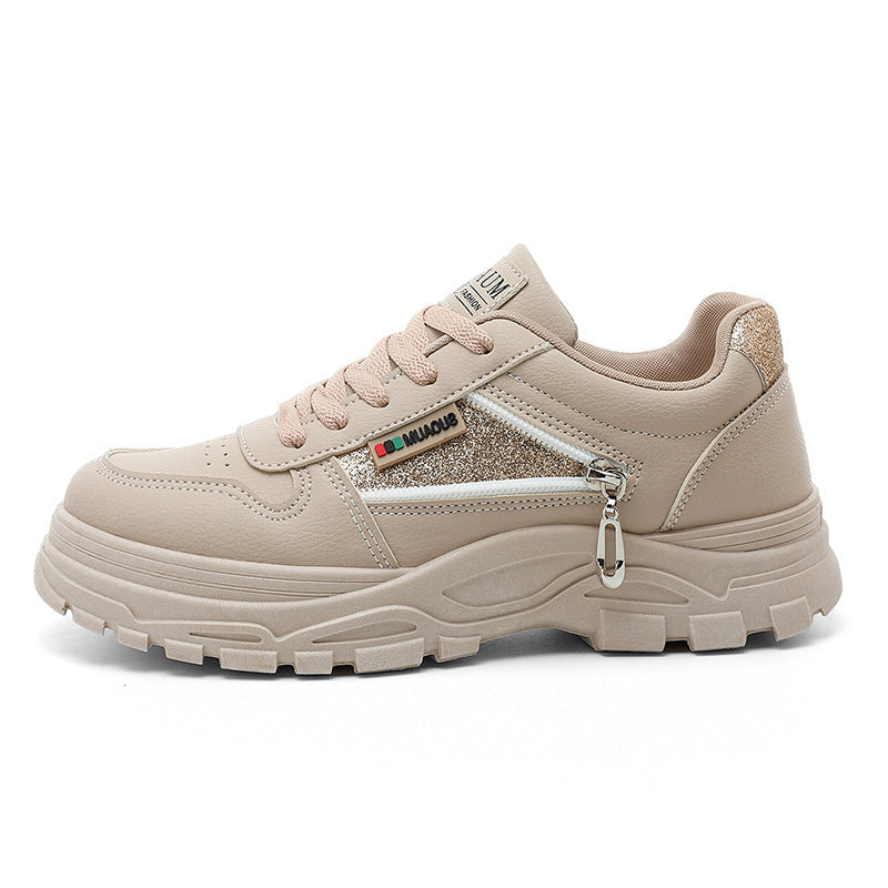 Baskets Chunky pour femmes avec accent brillant à la mode et design robuste