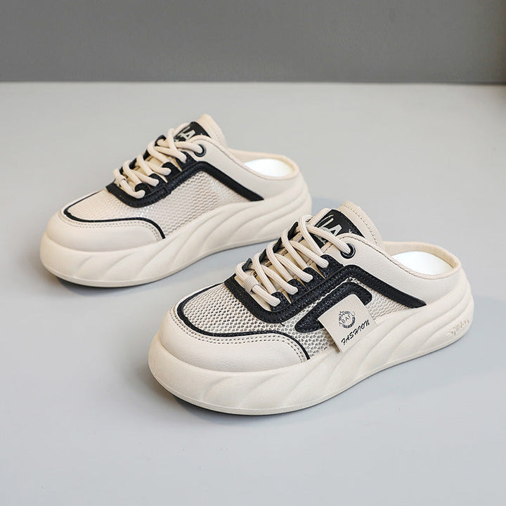 Mules Sneakers pour femmes avec dessus en mesh respirant et amorti confortable