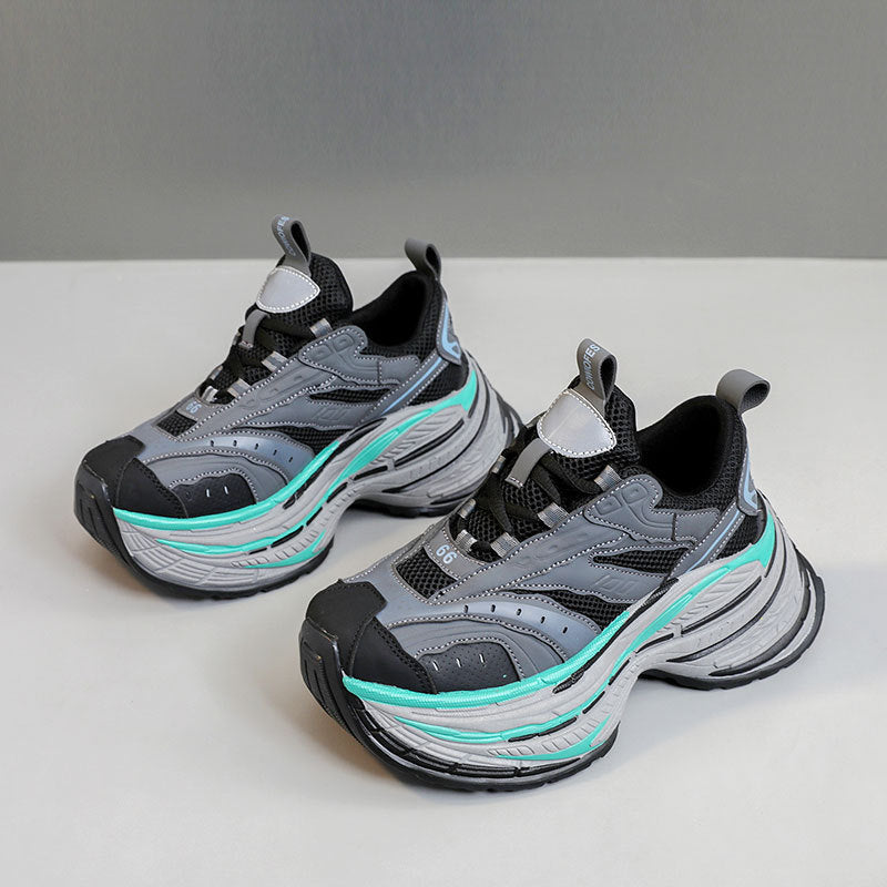 Baskets Chunky Sportives pour Femmes avec Amorti Ergonomique et Surface en Mesh Respirant