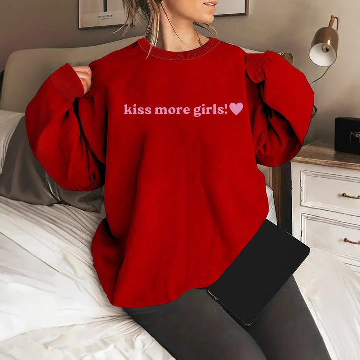Sweat-shirt pour femmes avec inscription inspirante et coupe décontractée