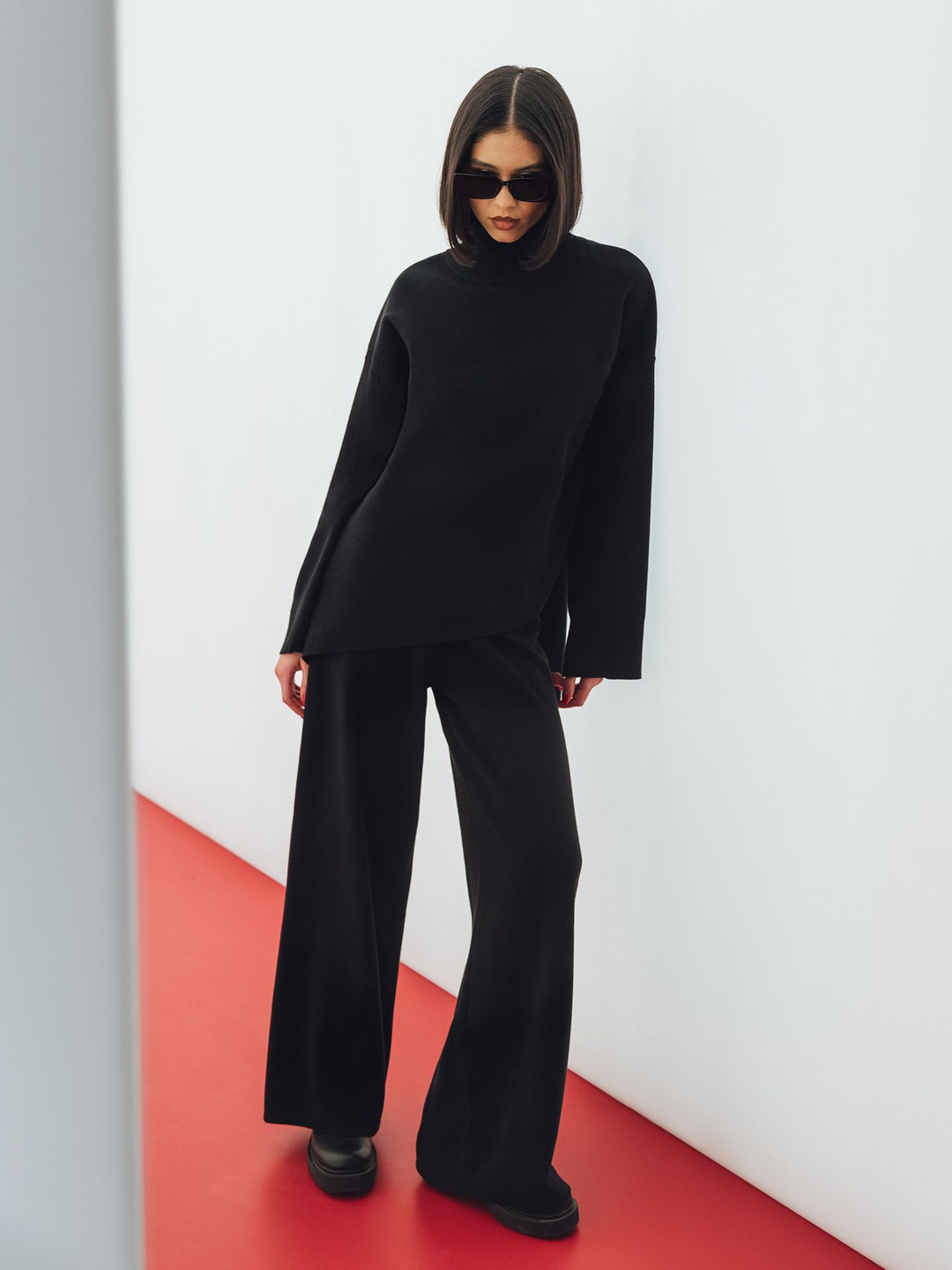 Chemisier et pantalon à manches longues pour femmes