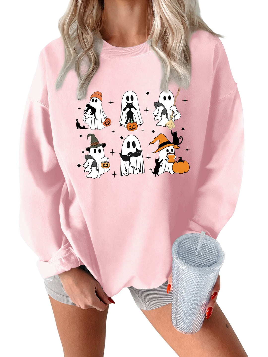 Sweat-shirt pour femmes avec motif d'horreur créatif