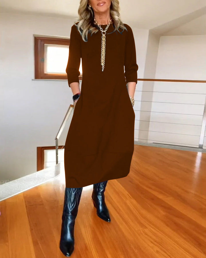 Elvira - Robe midi d'été à la mode et confortable