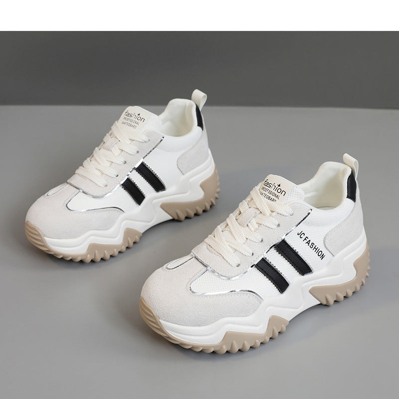 Baskets Chunky Tendances pour Femmes avec Semelle en Caoutchouc Stable et Tige Respirante