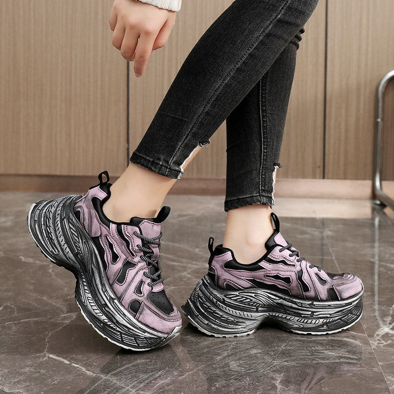 Baskets Chunky pour femmes avec design innovant et élastique