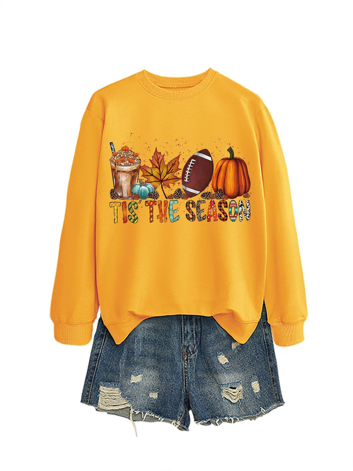 Sweatshirt pour femmes avec motif automnal et coupe décontractée