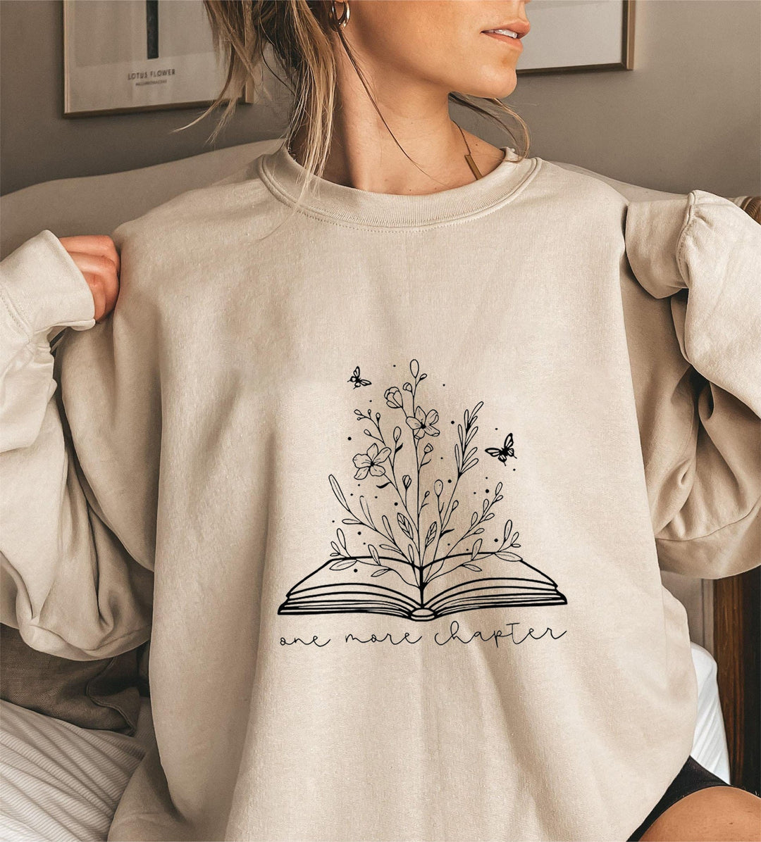 Sweatshirt pour femmes avec un élégant design floral et un imprimé inspirant