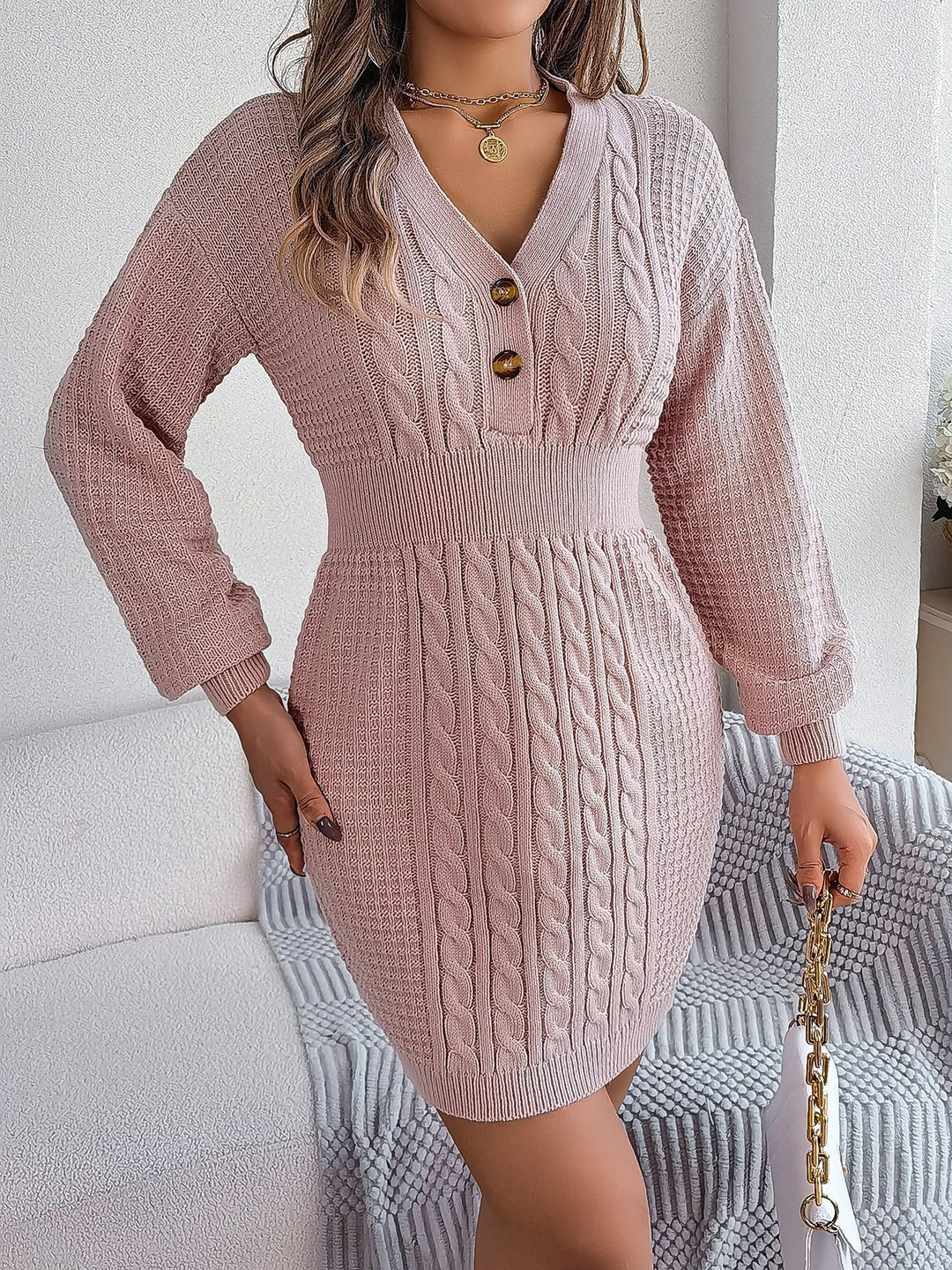 Mira | Robe tricotée ajustée pour femmes moderne et élégante