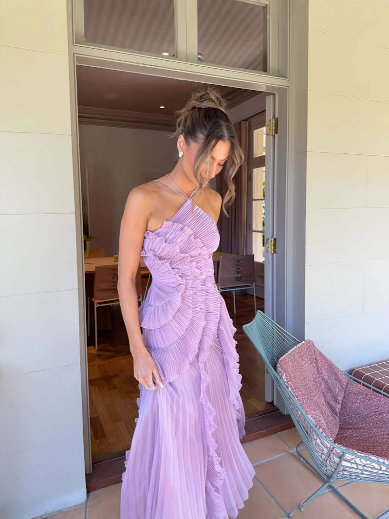 Yuna | Robe Maxi Paillettes Décolleté en V Dos Nu Robe de Soirée