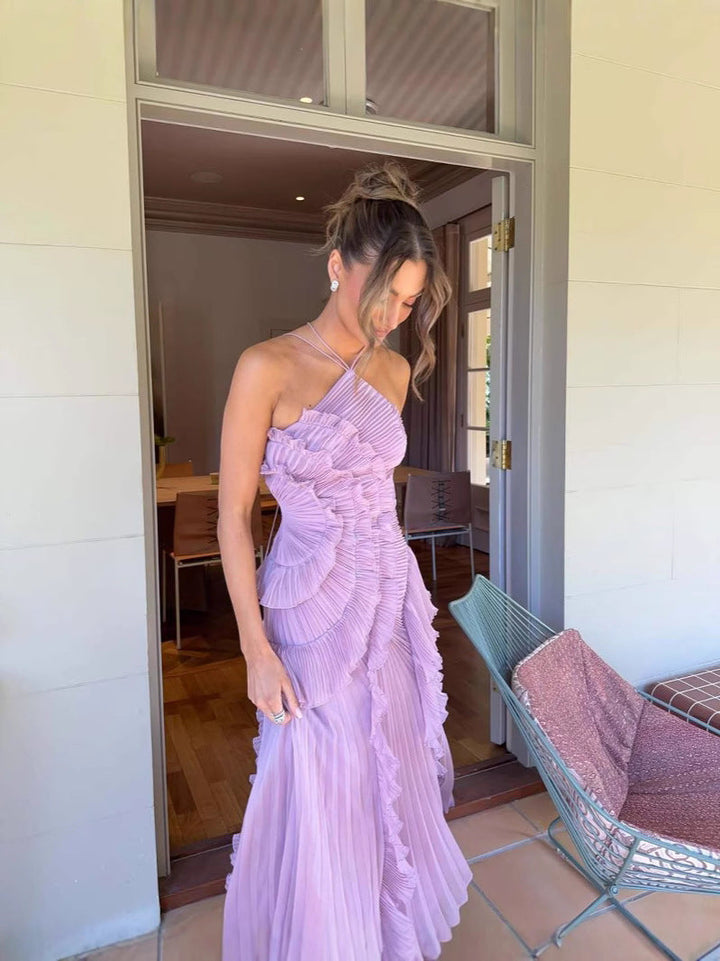 Yuna | Robe Maxi Paillettes Décolleté en V Dos Nu Robe de Soirée