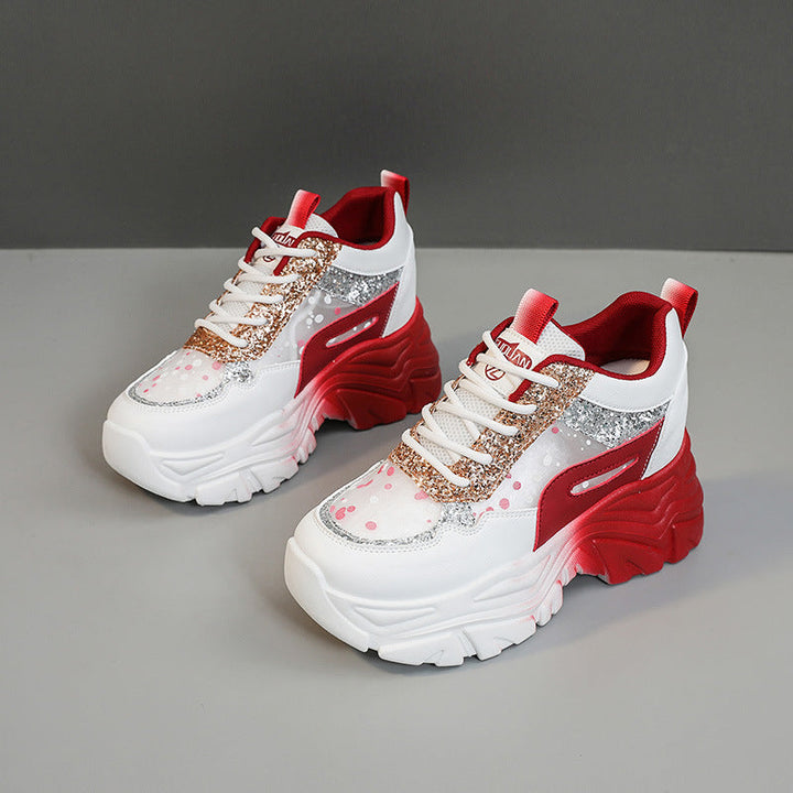 Baskets Chunky mode pour femmes avec accents scintillants et semelle confortable