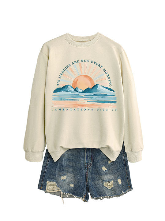 Sweat-shirt pour femmes avec un design inspirant de lever de soleil et une coupe décontractée