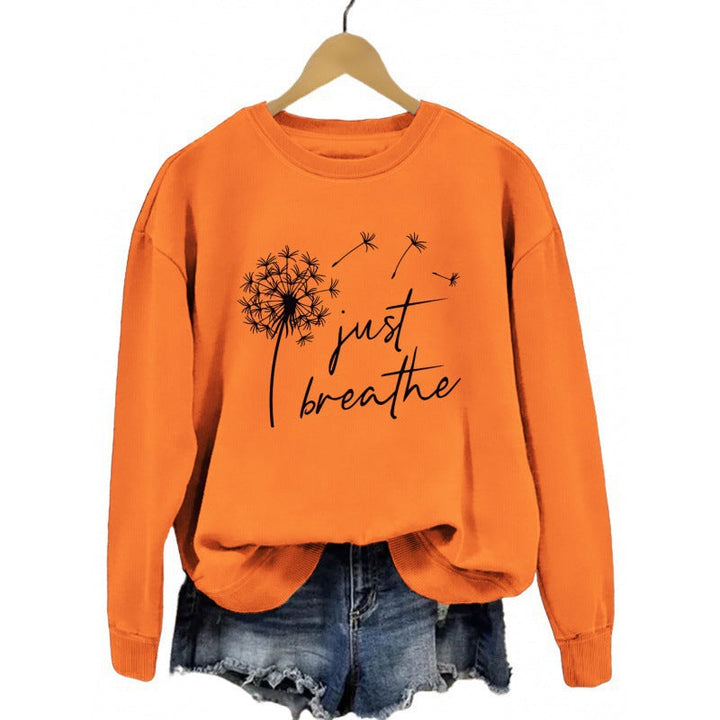 Sweat-shirt pour femmes avec un motif de pissenlit inspirant