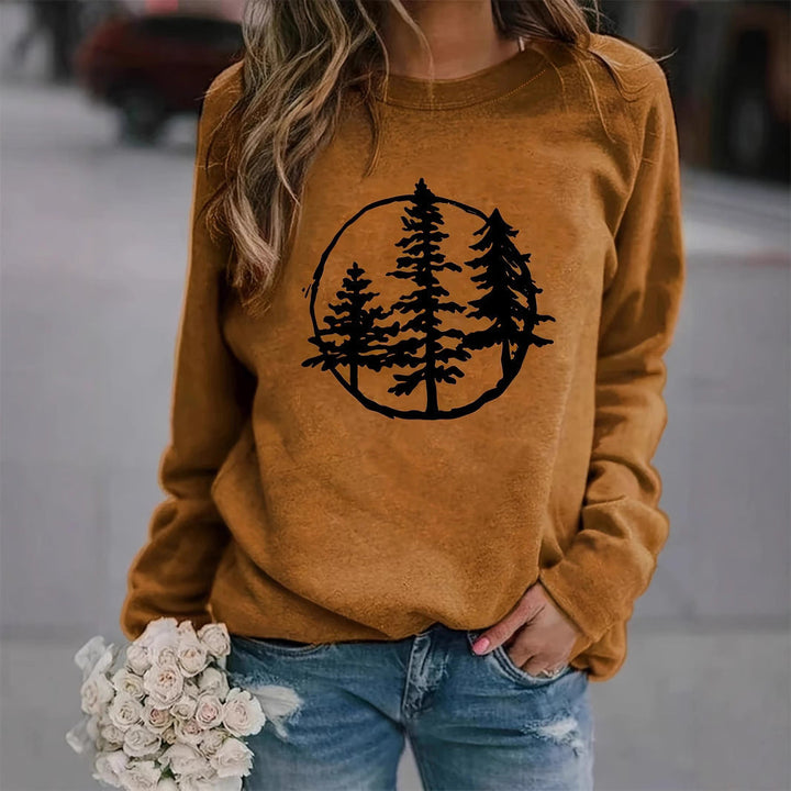 Sweatshirt pour femmes avec un motif nature cool et une coupe décontractée