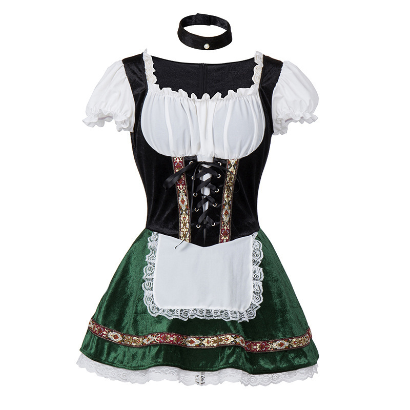Robe Dirndl Mini Oktoberfest Élégante pour Femmes