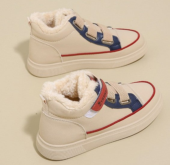 Baskets d'hiver pour femmes avec doublure en polaire douce et semelle antidérapante