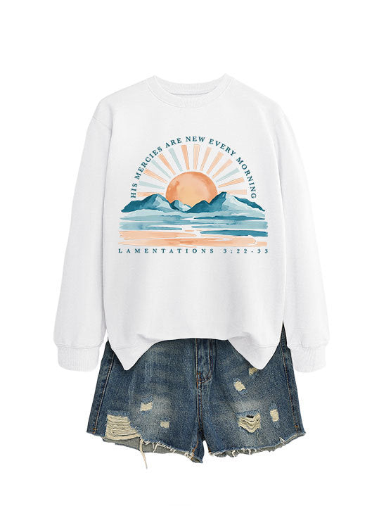 Sweat-shirt pour femmes avec un design inspirant de lever de soleil et une coupe décontractée