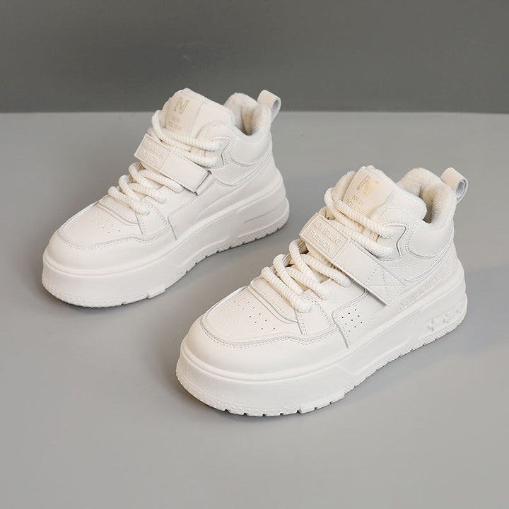 Baskets montantes sportives pour femmes avec doublure douillette et fermeture à boucle sécurisée