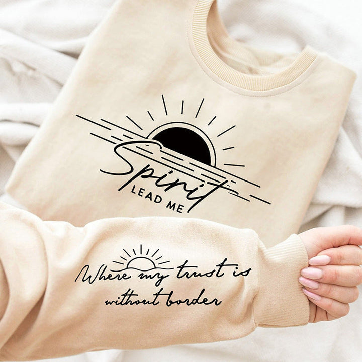 Sweat-shirt pour femmes avec impression inspirante et tissu doux