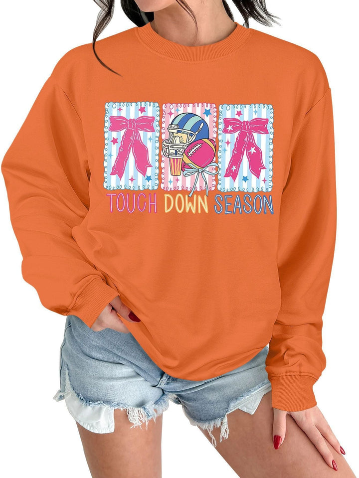 Sweat-shirt pour femmes avec motif football créatif et coupe décontractée