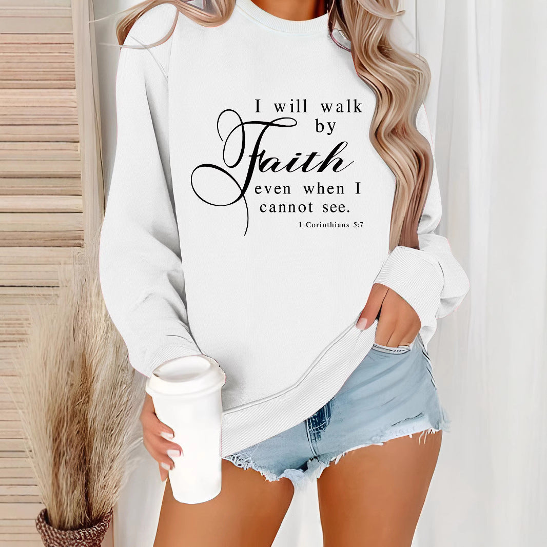 Sweat-shirt pour femmes avec inscription inspirante et matériau doux