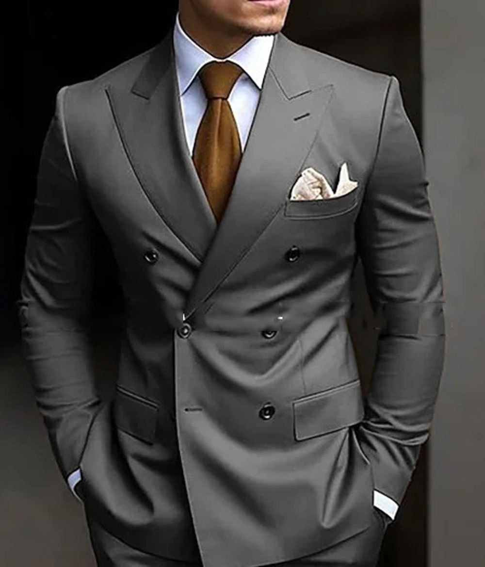 Costume de Mariage pour Homme | Double Boutonnage à Six Boutons