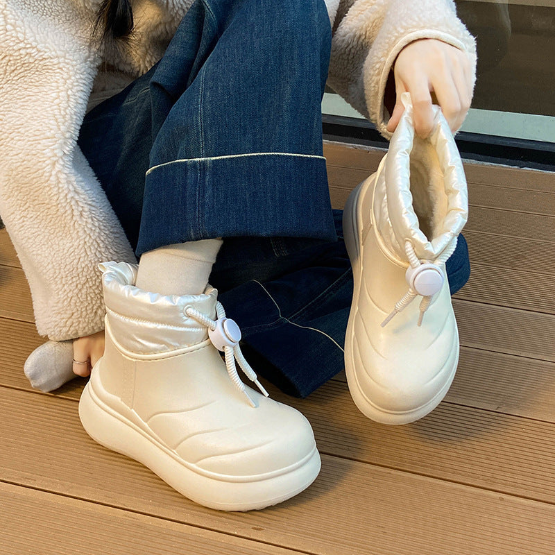 Bottes d'hiver élégantes pour femmes avec doublure amortissante et surface déperlant