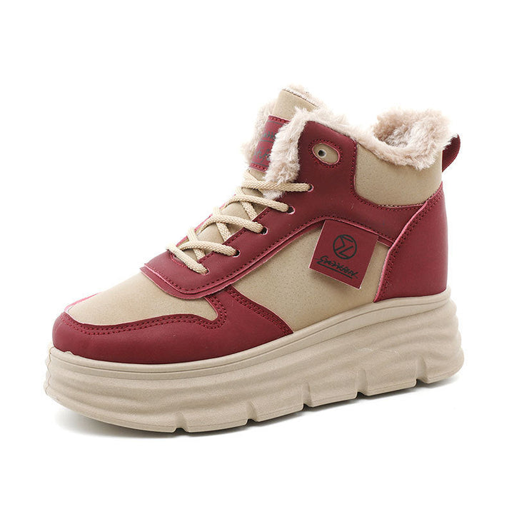 Bottes hautes d'hiver pour femmes avec doublure douillette
