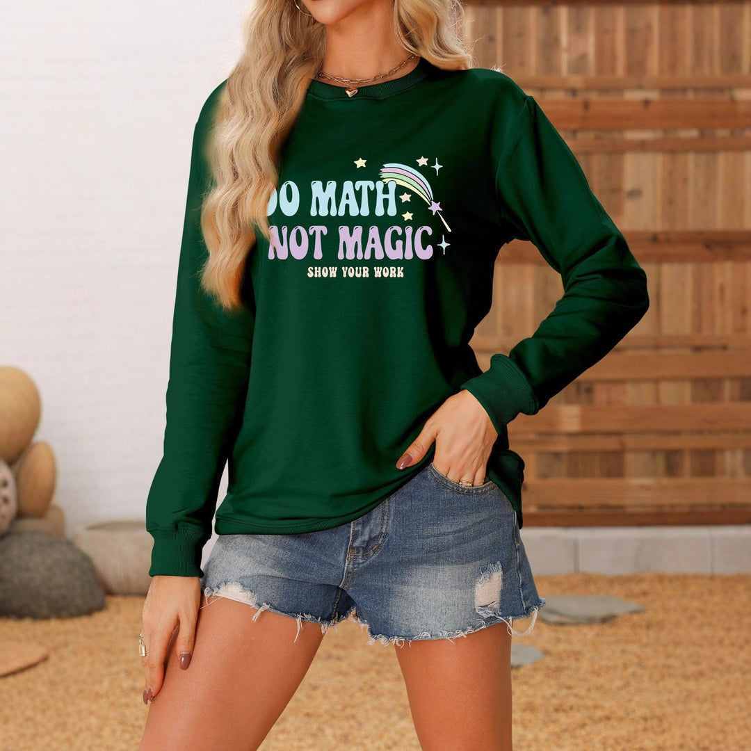 Sweat-shirt décontracté pour femmes avec motif mathématique inspirant