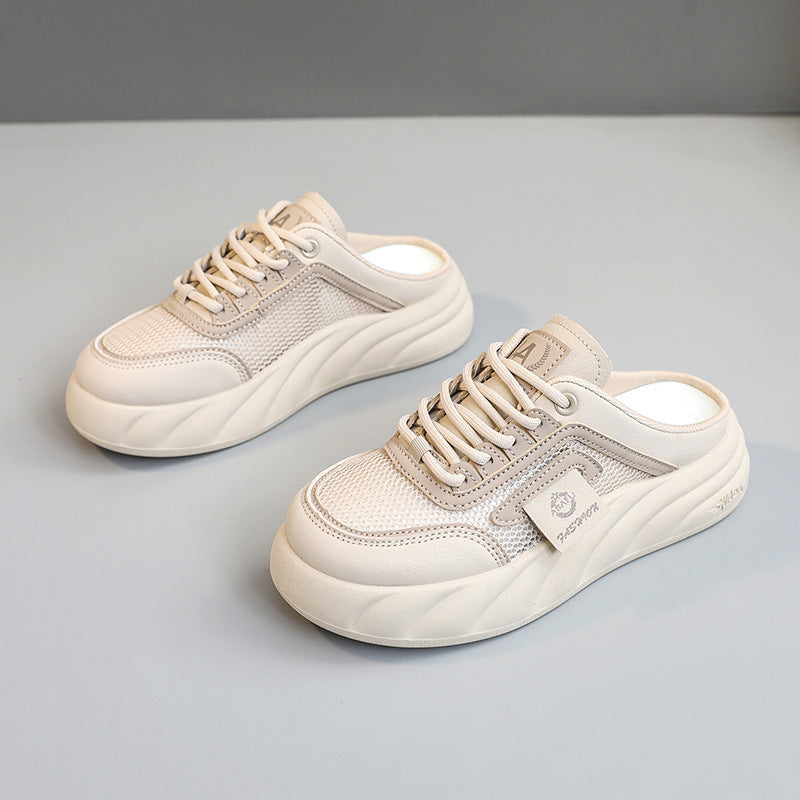 Mules Sneakers pour femmes avec dessus en mesh respirant et amorti confortable