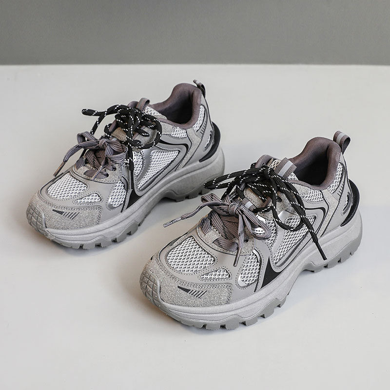 Baskets multifonctionnelles sportives pour femmes avec surface en mesh respirant et semelle amortissante
