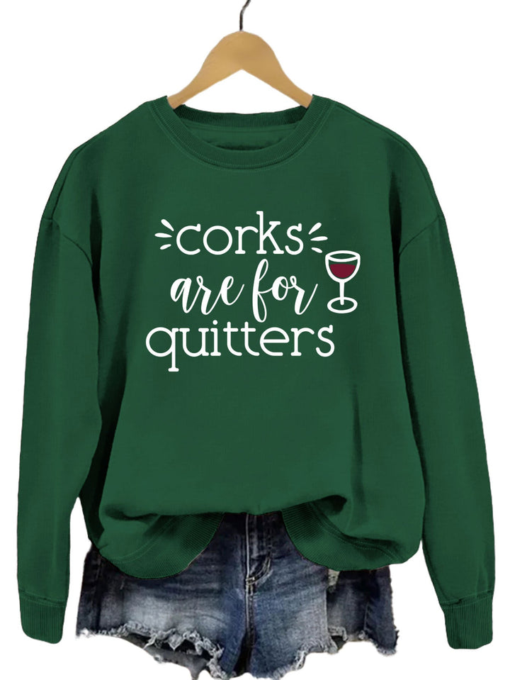 Sweat-shirt pour femmes avec une phrase créative et une coupe décontractée