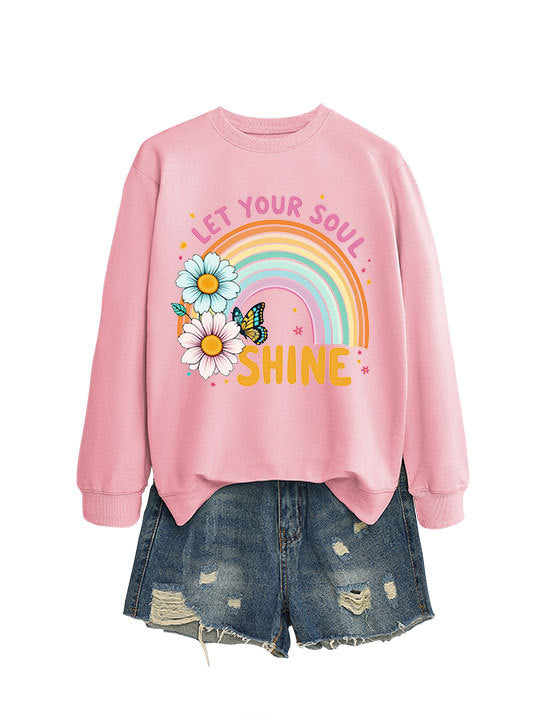 Sweat-shirt pour femmes avec dégradé de couleurs et design graphique floral