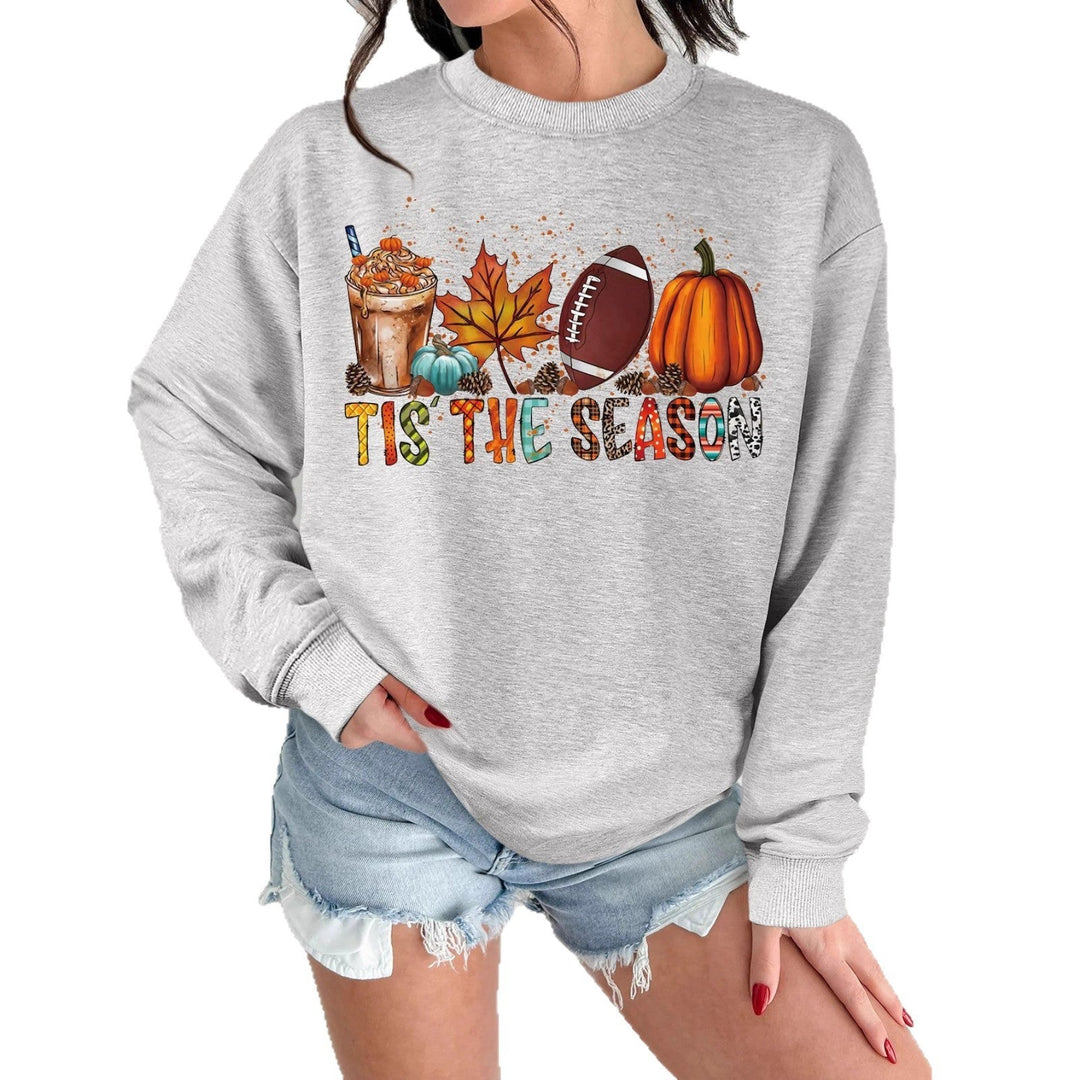 Sweatshirt pour femmes avec motif automnal et coupe décontractée