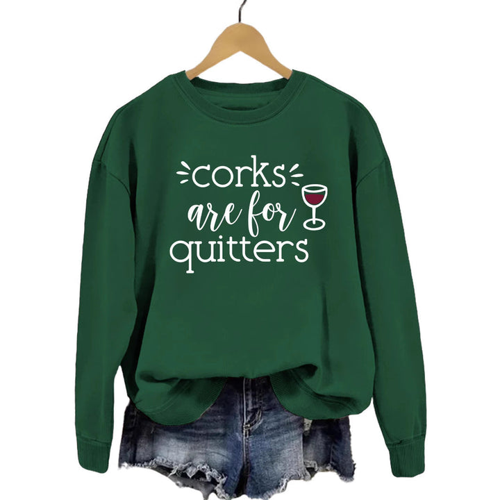 Sweat-shirt pour femmes avec une phrase créative et une coupe décontractée
