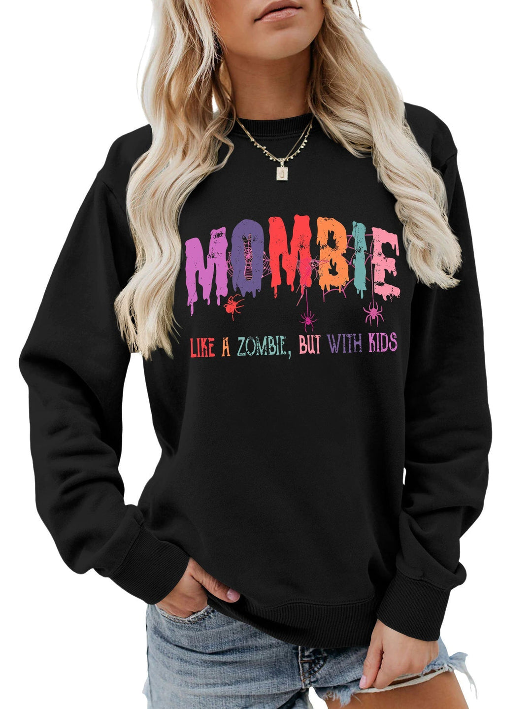 Sweat-shirt pour femmes avec motif zombie créatif