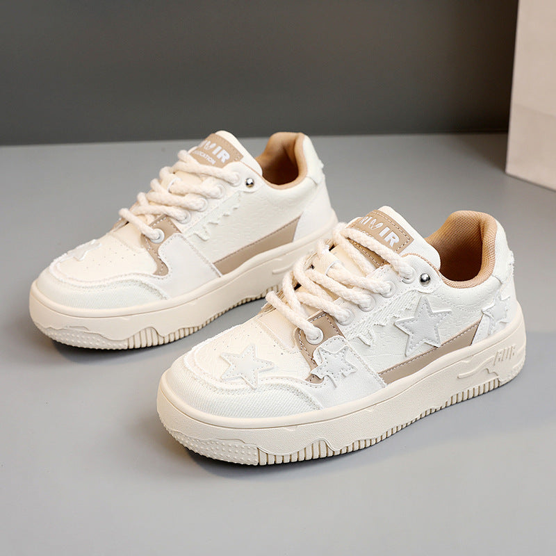 Baskets Sportives pour Femmes avec Design Étoile Tendance et Structure de Surface Respirante