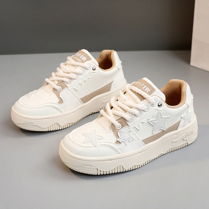 Baskets Sportives pour Femmes avec Design Étoile Tendance et Structure de Surface Respirante