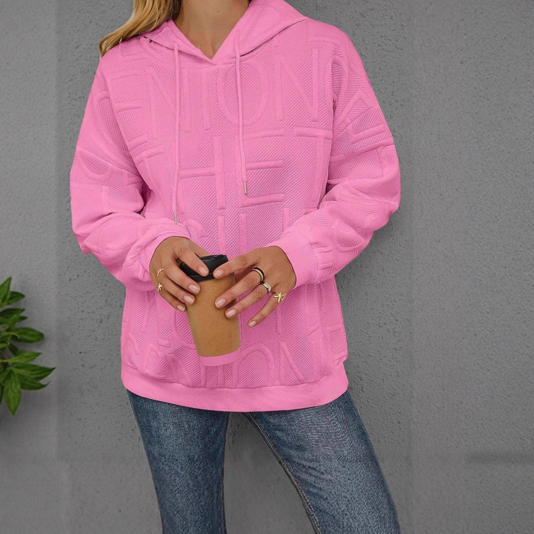 Sweat à capuche oversize pour femmes avec design texturé