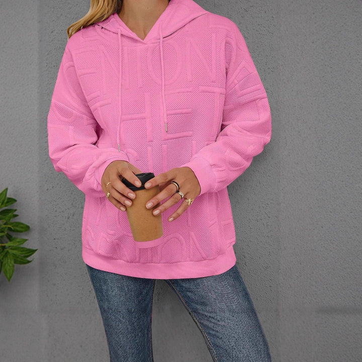 Sweat à capuche oversize pour femmes avec design texturé