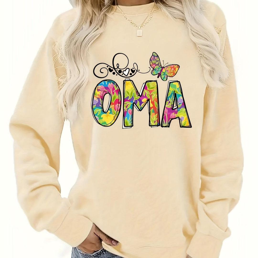 Sweat-shirt pour femmes avec impression botanique créative