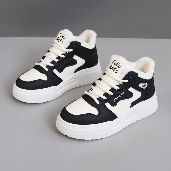 Baskets montantes sportives pour dames avec doublure en molleton doux