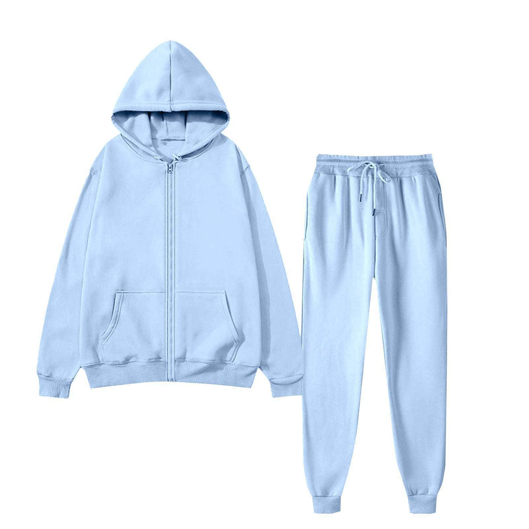 Ensemble à capuche pour femmes avec coupe confortable et fermeture éclair