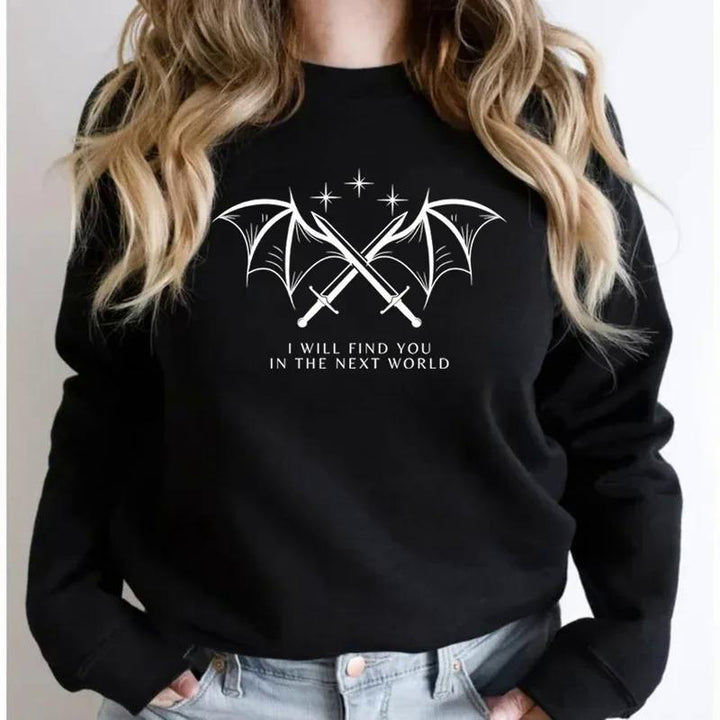 Sweatshirt pour femmes avec design graphique artistique et inscription inspirante