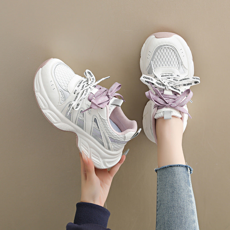 Baskets de course confortables pour femmes avec surface en maille respirante et semelle amortissante