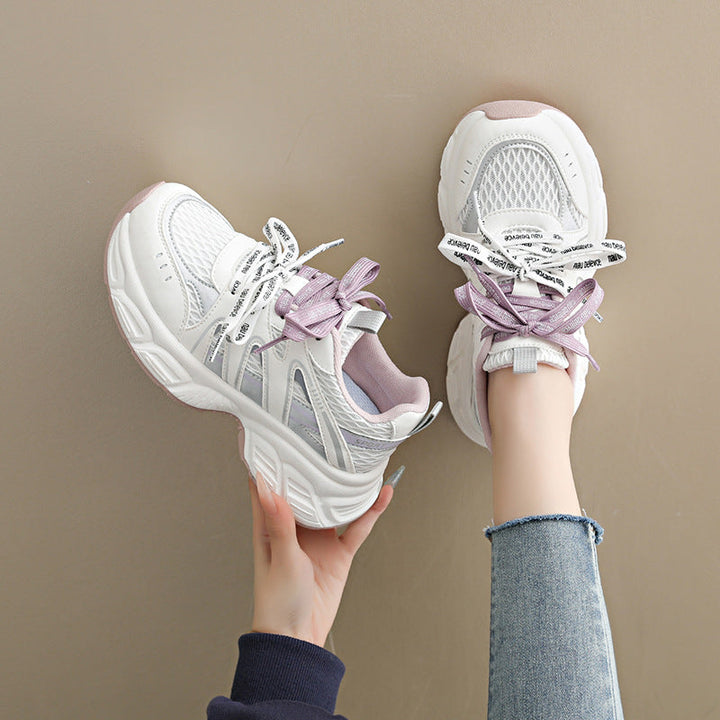 Baskets de course confortables pour femmes avec surface en maille respirante et semelle amortissante